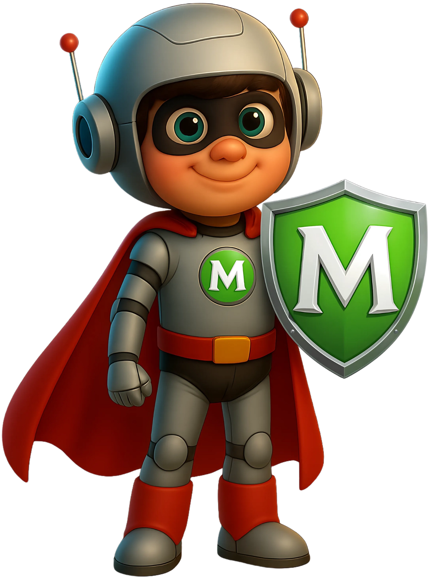 Superhéroe MAXTOR, la mascota que representa la protección infantil contra el bullying.